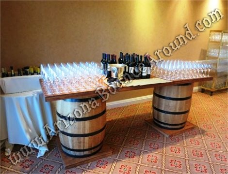 Wine barrel table rental Denver CO